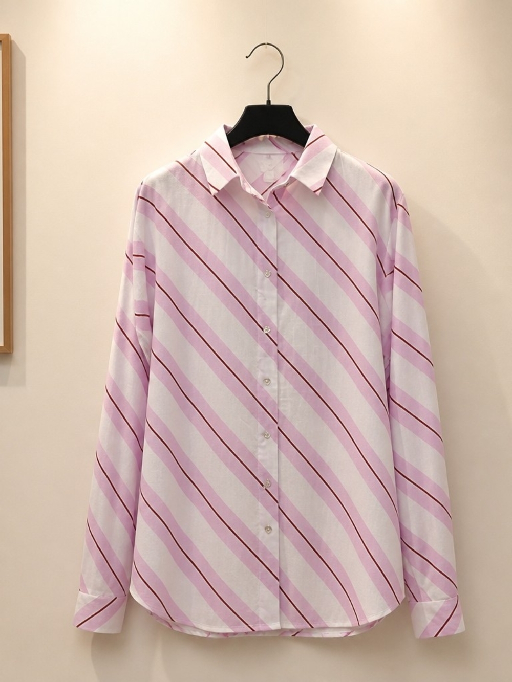 Cotton On Body Pink & White Diagonal Stripe Tunic